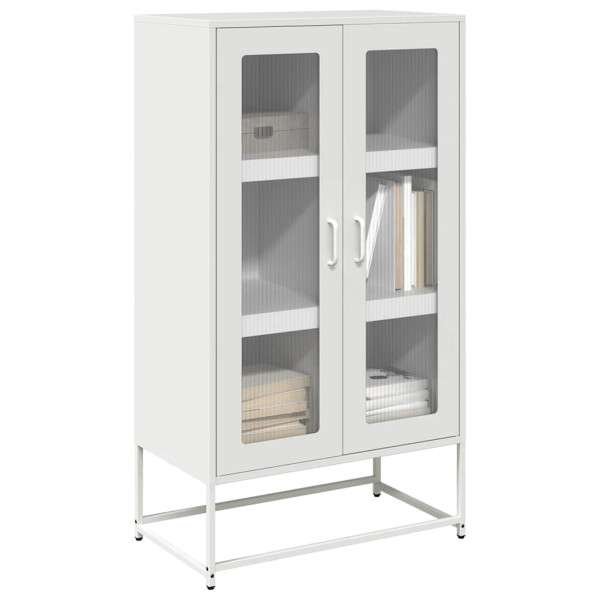 Aparador de acero blanco 68x39x123 cm D