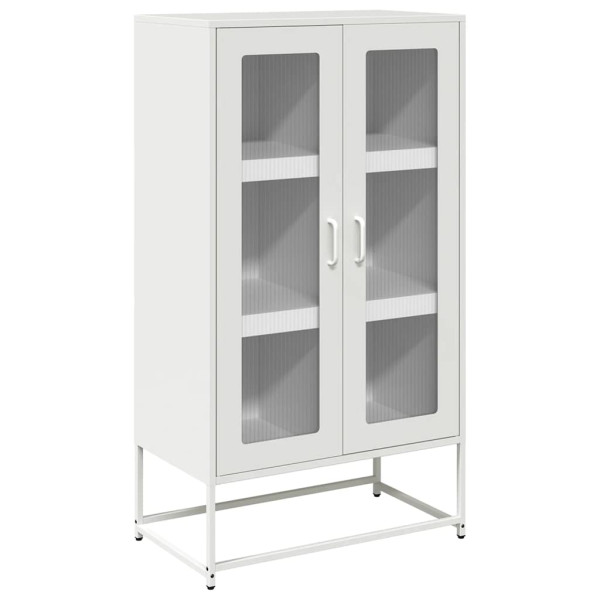 Aparador de acero blanco 68x39x123 cm M 2