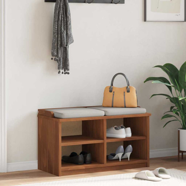 Banco de recibidor SANDNES madera maciza de pino 87x40x50 cm M 3