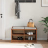 Banco de recibidor SANDNES madera maciza de pino 87x40x50 cm 4