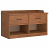 Banco de recibidor SANDNES madera maciza de pino 87x40x50 cm 2