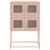 Aparador alto 68x39x107 cm aço rosa 5