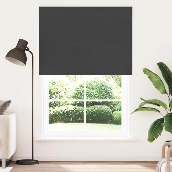 Estor Enrollable Opaco negro 145x210 cm Tela Ancho 141.6 cm D