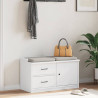 Banco de recibidor SANDNES madera maciza pino blanco 87x40x50cm 3