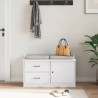 Banco de entrada SANDNES Branco 87x40x50 cm pinho maciço 4