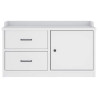 Banco de recibidor SANDNES madera maciza pino blanco 87x40x50cm 5