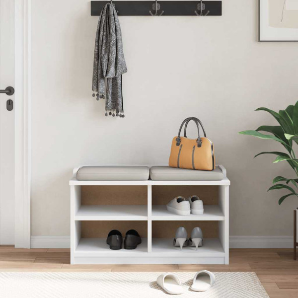 Banco de recibidor SANDNES madera maciza pino blanco 87x40x50cm M 4