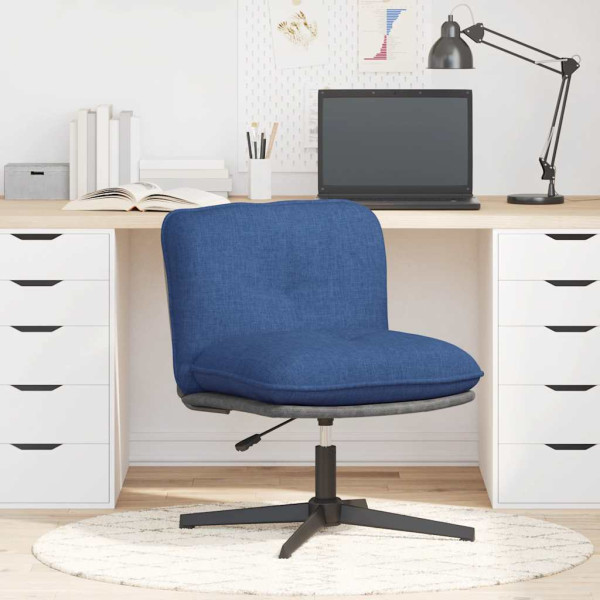 Silla de oficina giratoria de tela azul M 2