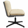 Silla de oficina giratoria tela color crema 5