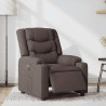 Sillón reclinable eléctrico tela marrón oscuro 3