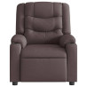 Sillón reclinable eléctrico tela marrón oscuro 5