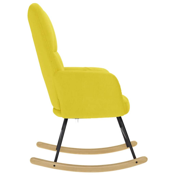 Silla mecedora de tela amarillo clara M 5