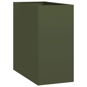 Vaso floreira 40x80x80 cm aço verde azeitona H