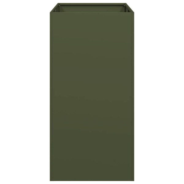 Vaso floreira 40x80x80 cm aço verde azeitona M 4