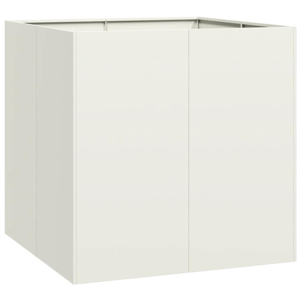 Vaso floreira 80x80x80 cm aço branco M 2