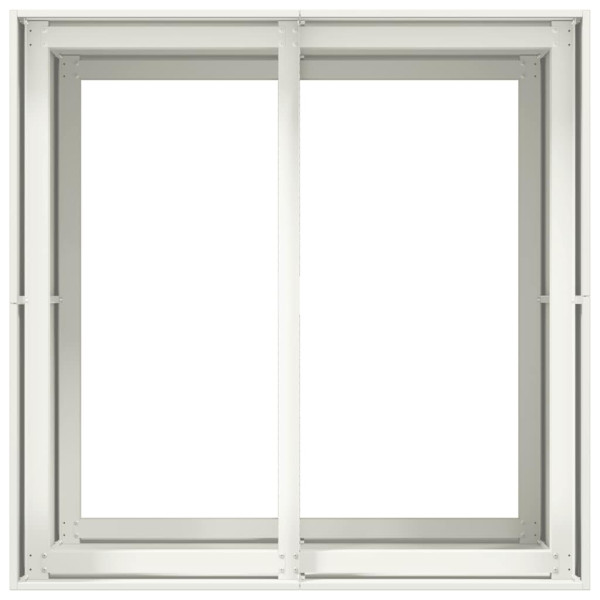 Vaso floreira 80x80x80 cm aço branco M 5