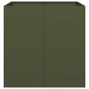 Jardinera acero verde oliva 80x80x80 cm 4