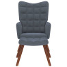 Sillón de relax con reposapiés terciopelo gris oscuro 4