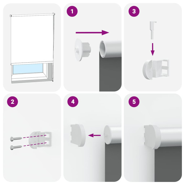 Persiana de enrolar 135x210 cm largura tecido 131.6cm poliéster M 5