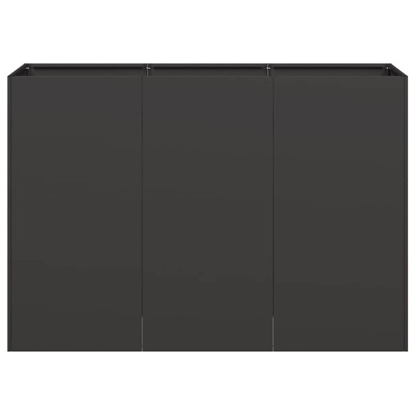 Jardinera de acero laminado en frío negro 120x40x80 cm M 4