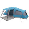 Tienda familiar con porche 9 personas impermeable azul 4