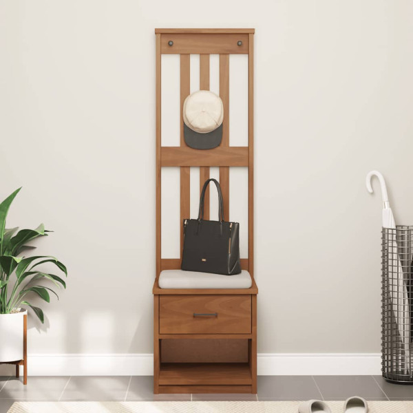 Árvore de Hall SANDNES 45x40x159.5 cm Madeira Maciça de Pinho M 4