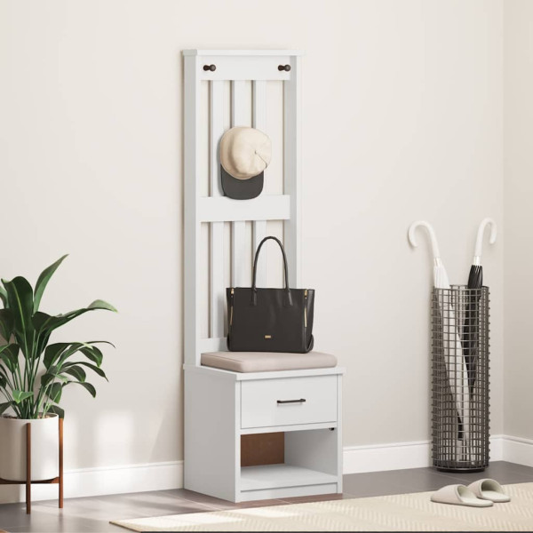 Perchero de entrada SANDENS madera pino blanco 45x40x159.5 cm M 3
