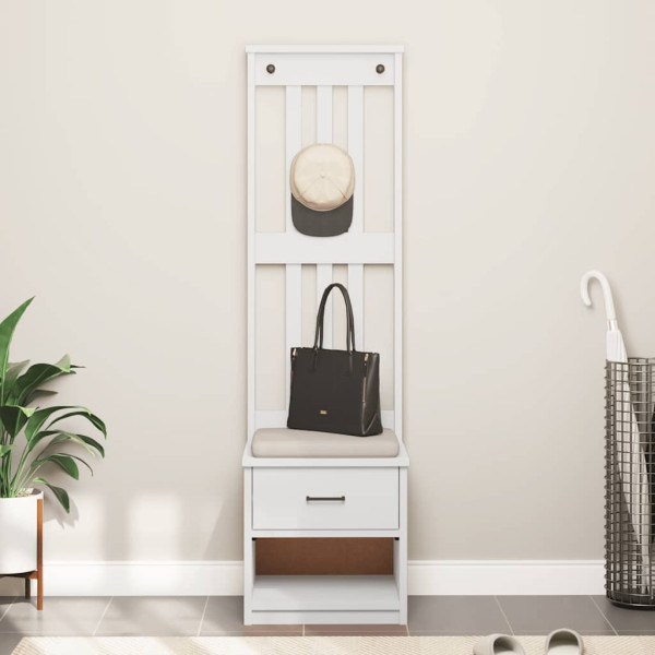Perchero de entrada SANDENS madera pino blanco 45x40x159.5 cm M 4