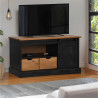 Mueble de TV HALDEN con puerta corredera negro 110x40x60 cm 1