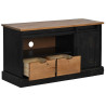 Mueble de TV HALDEN con puerta corredera negro 110x40x60 cm 4