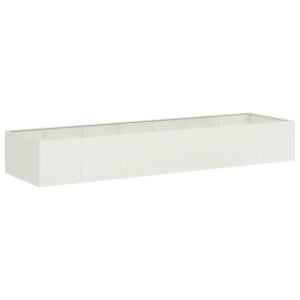 Vaso/floreira 280x80x40 cm aço branco H