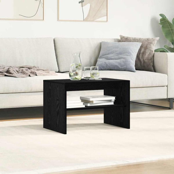Mueble de TV madera de ingeniería roble negro 60x40x40 cm M 4