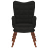 Sillón de relax con reposapiés terciopelo negro 4