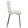 Sillas de comedor 2 unidades terciopelo crema 5