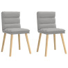 Sillas de comedor 2 uds tela gris nube 1