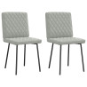 Cadeiras de jantar 2 pcs veludo cinzento-claro 1