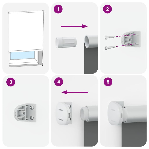 Estor Enrollable Opaco hojas verde 75x230 cm Tela Ancho 70.7 cm M 5