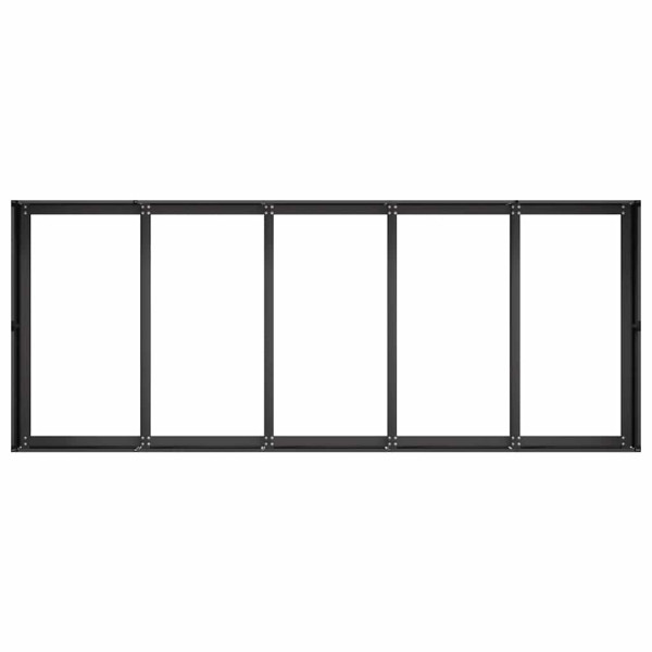 Jardinera de acero laminado en frío negro 200x80x40 cm M 5