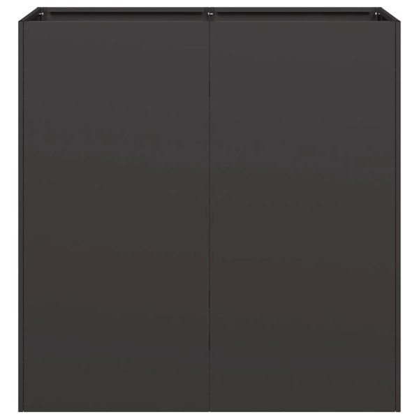 Jardinera de acero laminado en frío negro 80x40x80 cm M 4