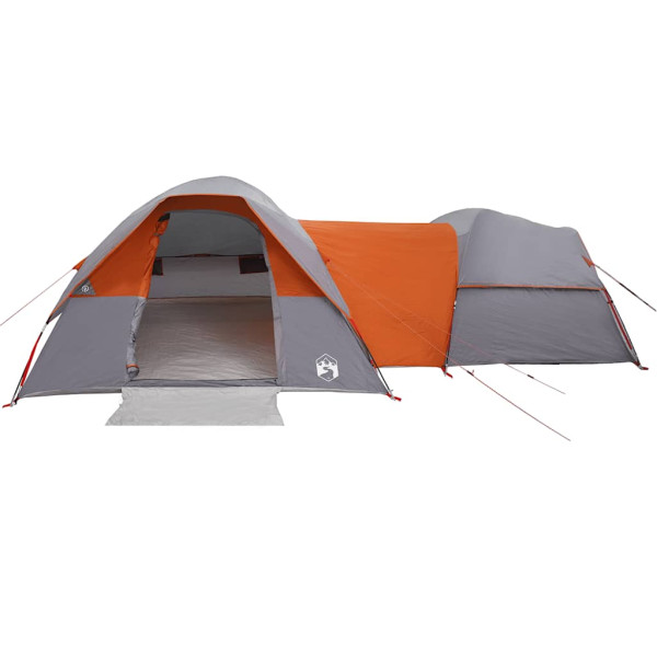 Tenda de campismo p/ 5 pessoas impermeável cinzento e laranja M 5