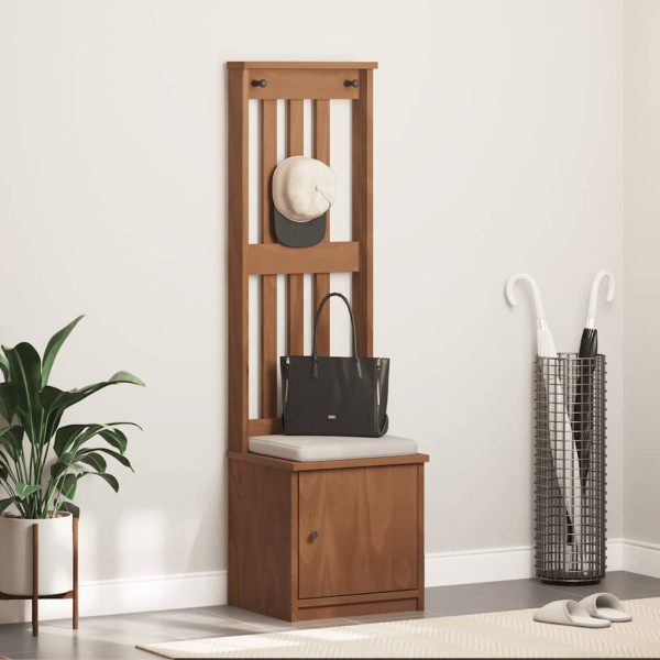 Perchero de entrada SANDENS 45x40x159.5cm madera maciza de pino M 3