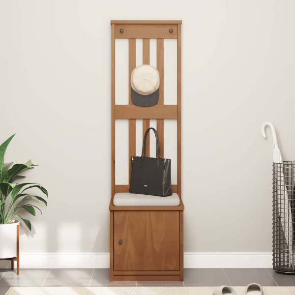 Perchero de entrada SANDENS 45x40x159.5cm madera maciza de pino M 4