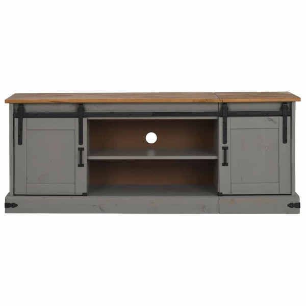 Mueble de TV HALDEN 2 puerta correderas gris 150x40x60 cm M 3