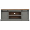 Mueble de TV HALDEN 2 puerta correderas gris 150x40x60 cm 3