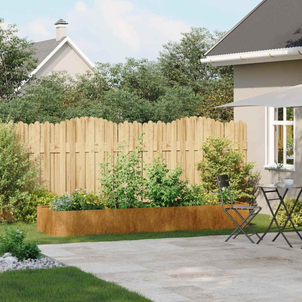 Jardinera oxidada 280x80x40 cm acero corten M 3