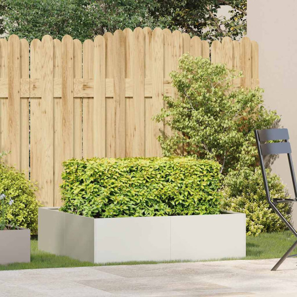 Jardinera acero blanco 100x100x30 cm M 3