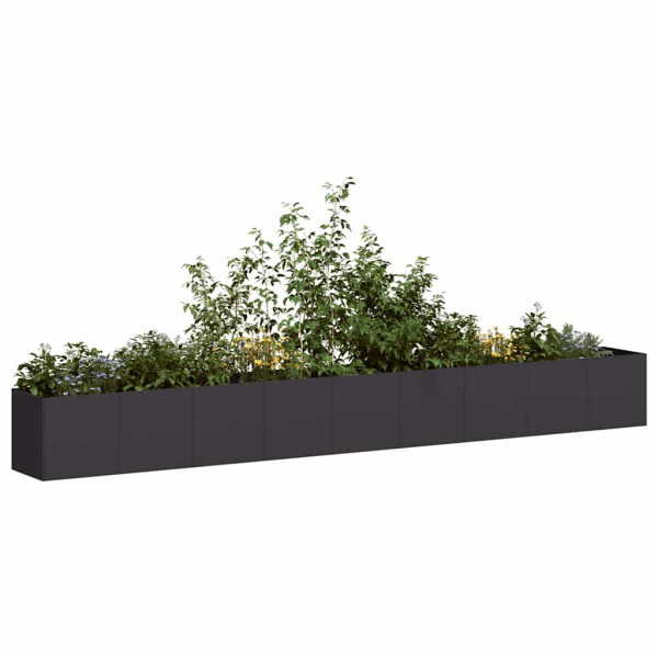 Jardinera de acero laminado en frío negro 360x40x40 cm D