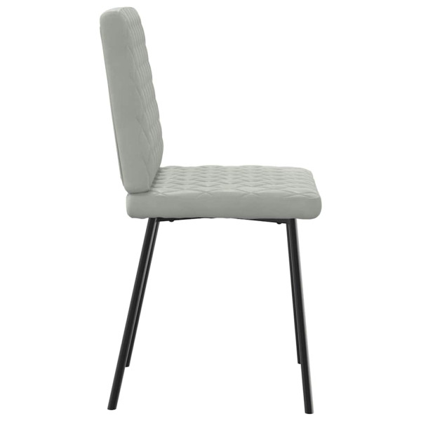 Cadeiras de jantar 6 pcs veludo cinzento-claro M 5