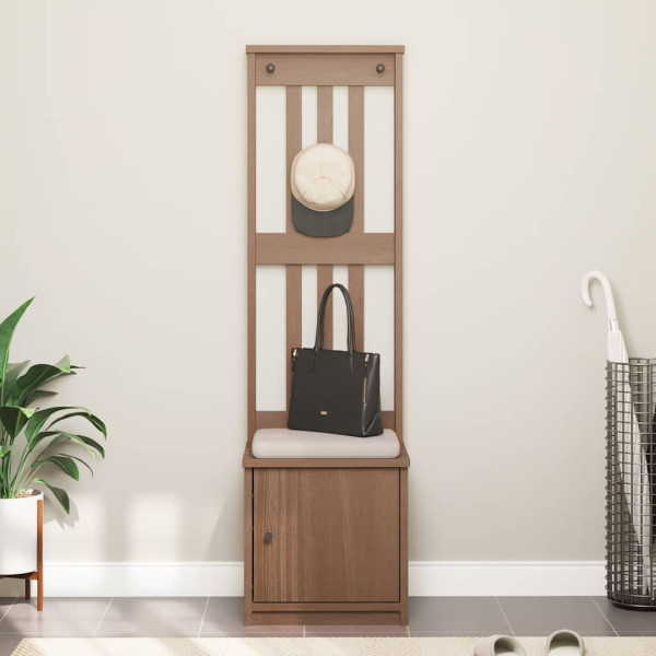 Perchero de entrada SANDENS 45x40x159.5cm madera maciza de pino M 4