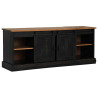 Mueble de TV HALDEN 2 puerta correderas negro 150x40x60 cm 4